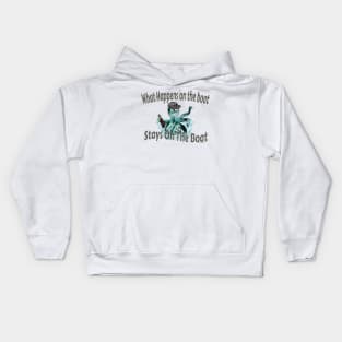 What Happens on the Boat Stays on the Boat Kids Hoodie